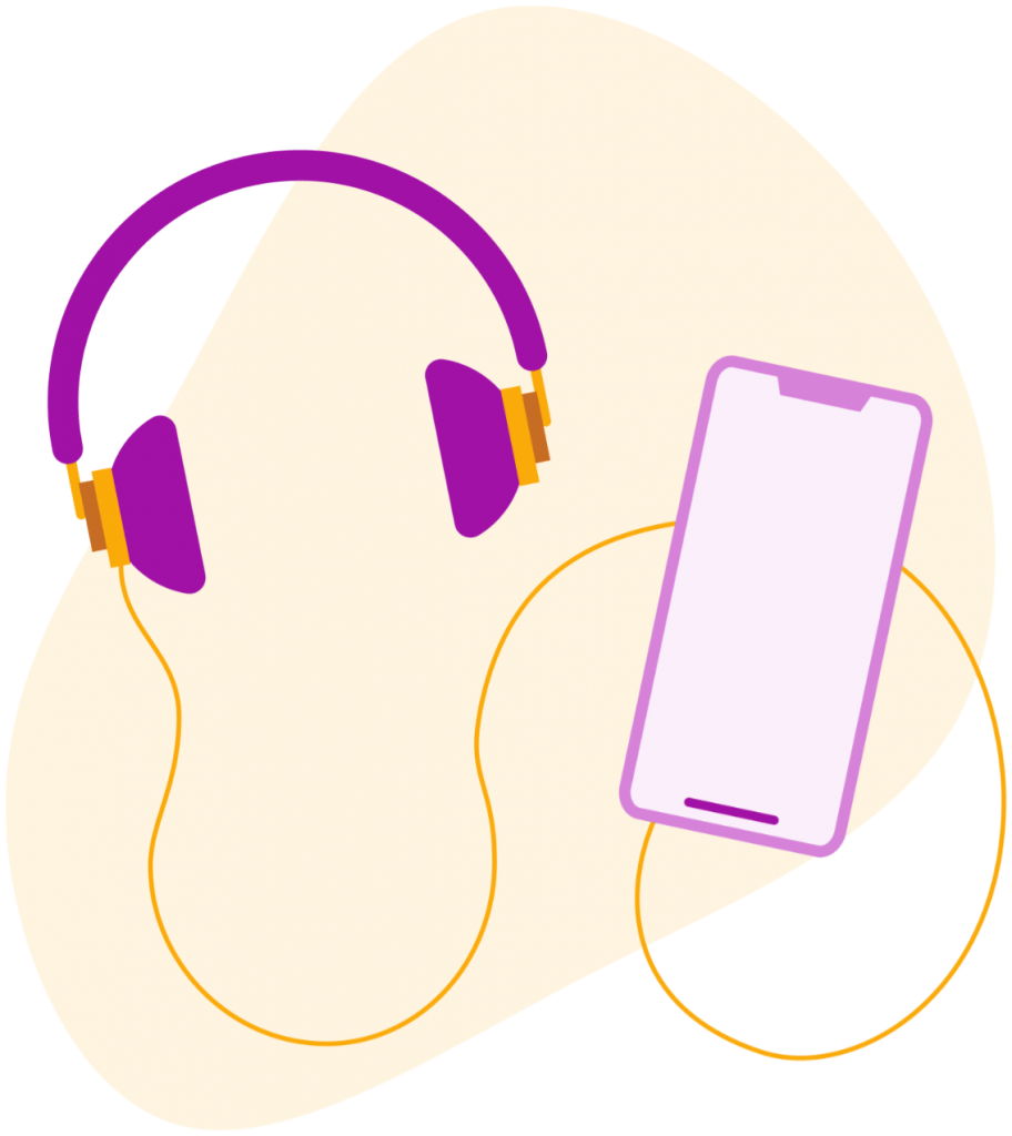 Ecouteurs et téléphone