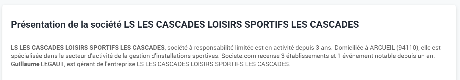 Info entreprise