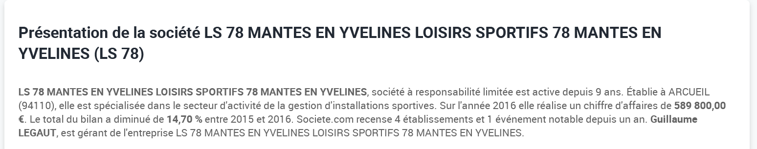 Info entreprise