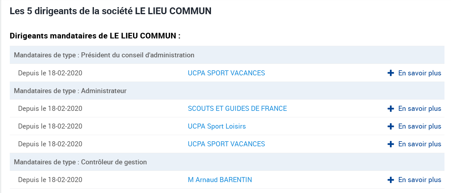 Info entreprise