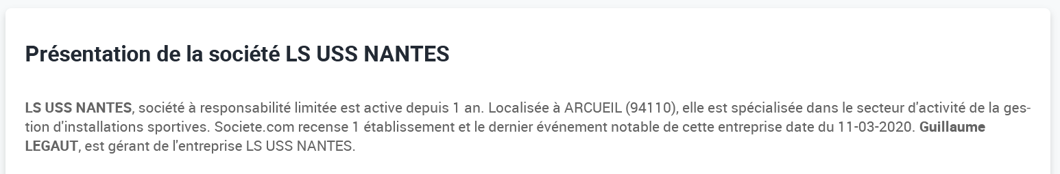 Info entreprise